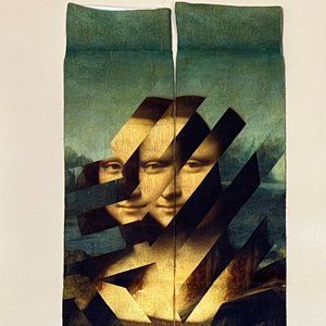 Mona Lisa Socks Perception Art Las Vegas Official Davinci Socks